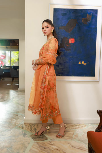 Dhanak SS25DA-2716 Orange  Chiffon Pret Vol-ll 2025